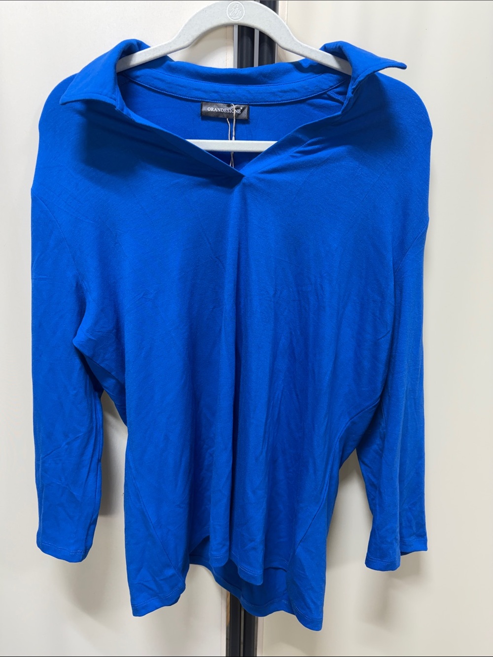 Cobalt Blue Long Sleeve Polo Tee